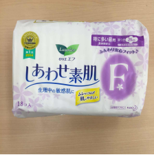 日本超薄f系列量多日用护翼卫生巾25cm 18片