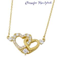 女士银项链 Crossfor NewYorkPure 心形 黄色