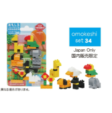 日本Iwako趣味橡皮擦 积木(动物) 泡罩包装 ER-BRI038